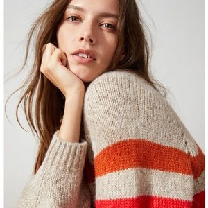 VELVET brand Ziggy Stripe Open Cardigan